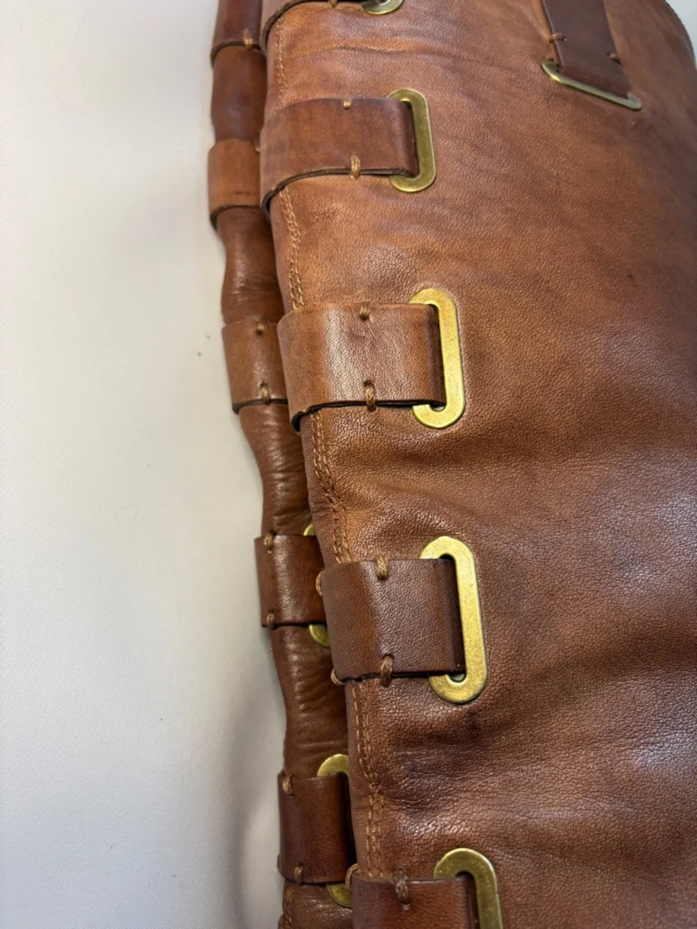 Arturo‎ Chiang Chestnut Brown Leather Over-the-Knee Riding Boots Size 9.5